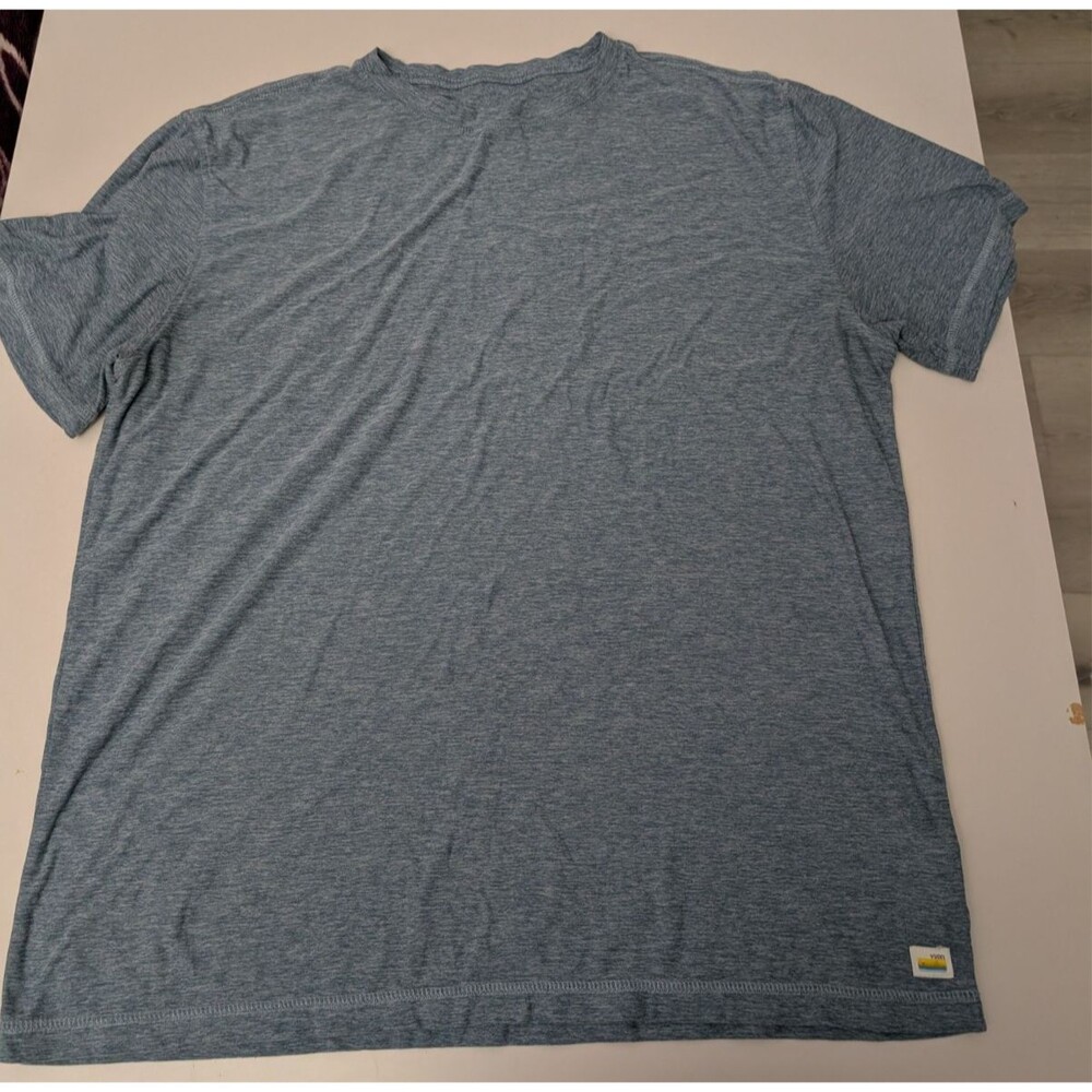 Vuori Strato Tech Tee Mens XL Charcoal Heather Blue V126 Short Sleeve T-Shirt